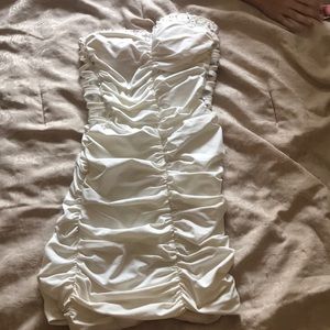 White mini dress